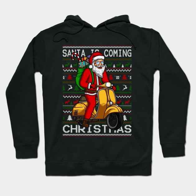 SANTA IS COMING Hoodie by canzyartstudio